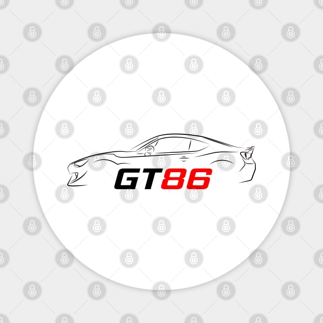 GT86 Silhouette Magnet by GoldenTuners